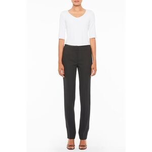 Emporio Armani Womens Black Zippered Straight leg Formal Pants Size: 44